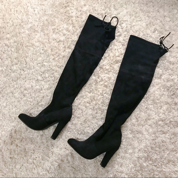 Steve Madden GORGEOUS Black Suede Boot - Picture 1 of 1